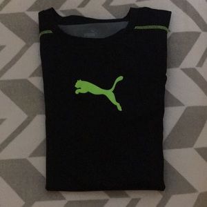 Black, Grey, Green Boys XL Puma Tee